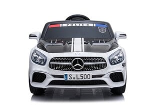 Электромобиль для детей Mercedes SL500 Police, белый цена и информация | Электромобили для детей | pigu.lt