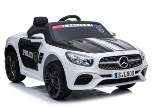 Электромобиль для детей Mercedes SL500 Police, белый цена и информация | Электромобили для детей | pigu.lt