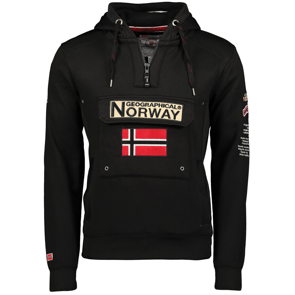 Džemperis vyrams Geographical Norway Gymclass, juodas цена и информация | Džemperiai vyrams | pigu.lt