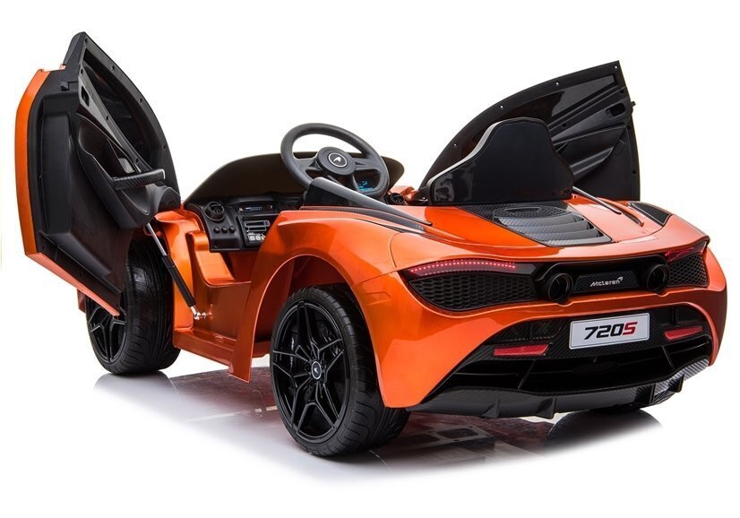 Elektromobilis vaikams McLaren 720S, oranžinis lakuotas kaina ir informacija | Elektromobiliai vaikams | pigu.lt