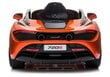 Elektromobilis vaikams McLaren 720S, oranžinis lakuotas kaina ir informacija | Elektromobiliai vaikams | pigu.lt