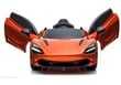 Elektromobilis vaikams McLaren 720S, oranžinis lakuotas kaina ir informacija | Elektromobiliai vaikams | pigu.lt