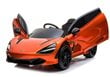 Elektromobilis vaikams McLaren 720S, oranžinis lakuotas kaina ir informacija | Elektromobiliai vaikams | pigu.lt