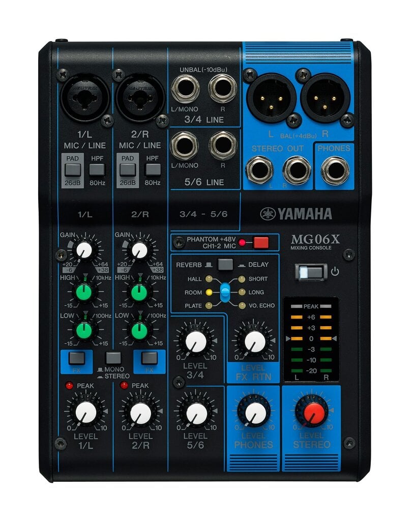 Yamaha MG06X цена и информация | DJ pultai | pigu.lt