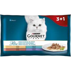 Влажный корм для кошек Gourmet Perle с индейкой, тунцом, уткой и ягненком, 4x85 г цена и информация | Консервы для кошек | pigu.lt