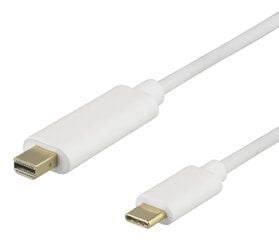 Deltaco USB-C - Mini DP, 2 m kaina ir informacija | Kabeliai ir laidai | pigu.lt