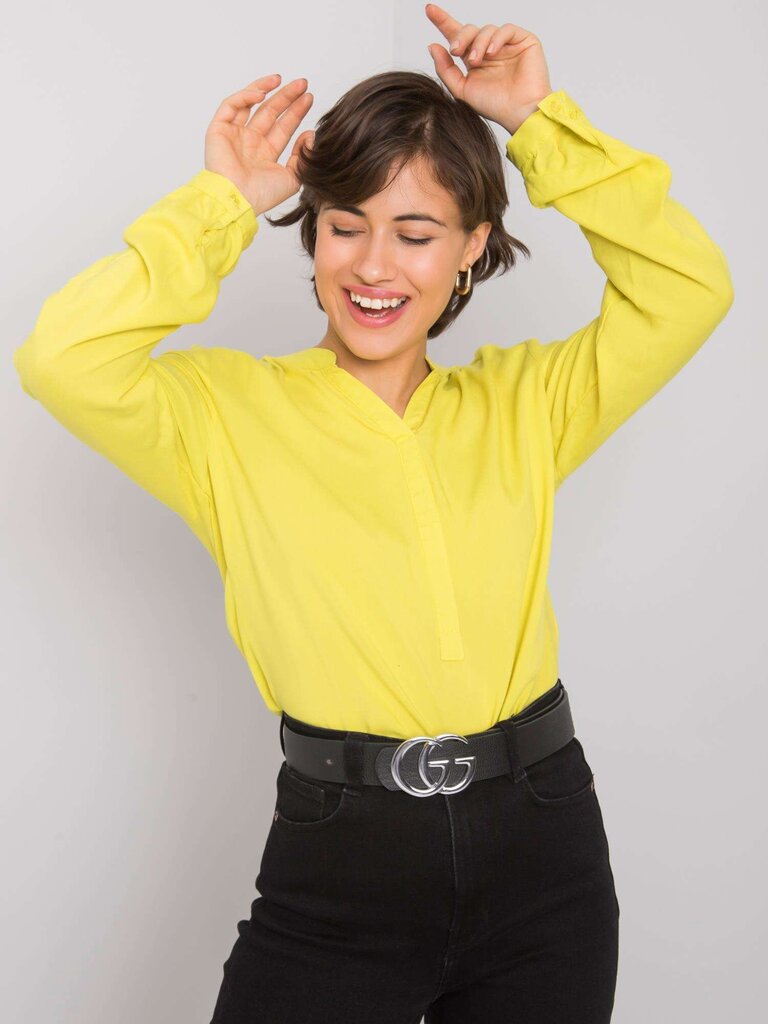 Marškiniai moterims Davina, geltoni kaina ir informacija | Palaidinės, marškiniai moterims | pigu.lt