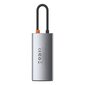 Baseus Metal Gleam HUB 4in1 Daugiafunkcinis Šakotuvas kaina ir informacija | Adapteriai, USB šakotuvai | pigu.lt