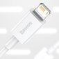 Kabelis Baseus Superior Cable USB - Lightning 2,4A 0,25 m, baltas (CALYS-02) kaina ir informacija | Laidai telefonams | pigu.lt