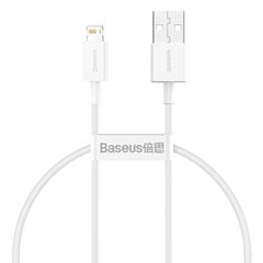 Кабель Baseus Superior USB - Lightning 2,4A 0,25 м, белый (CALYS-02) цена и информация | Кабели для телефонов | pigu.lt