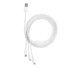 Кабель Baseus 3w1 USB - Lightning / USB Type C / micro USB (3,5 A / 480 Mbps) 1,5 m CAMLTYS-02 цена и информация | Кабели для телефонов | pigu.lt