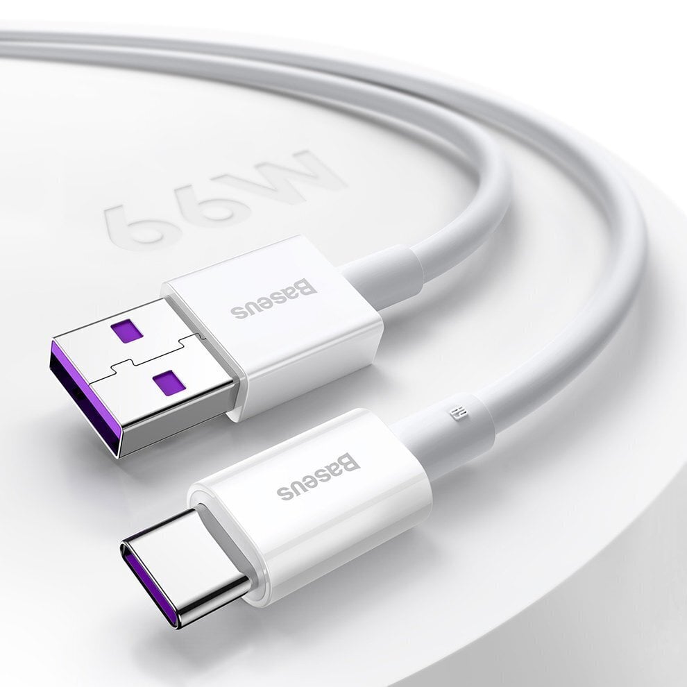 Kabelis Baseus USB - USB Type C Power Delivery Quick Charge 66 W 6 A 2 m CATYS-A02 цена и информация | Laidai telefonams | pigu.lt