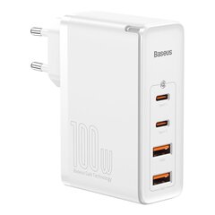 Baseus GaN2 Pro, 100 W USB / USB Type C Quick Charge 4+ Power Delivery белый (CCGAN2P-L02) цена и информация | Зарядные устройства для телефонов | pigu.lt