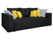 Sofa BRW Royal IV, juoda kaina ir informacija | Sofos | pigu.lt