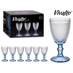 Vyno taurė Cobalt Blue Foot Points 330ml kaina ir informacija | Taurės, puodeliai, ąsočiai | pigu.lt