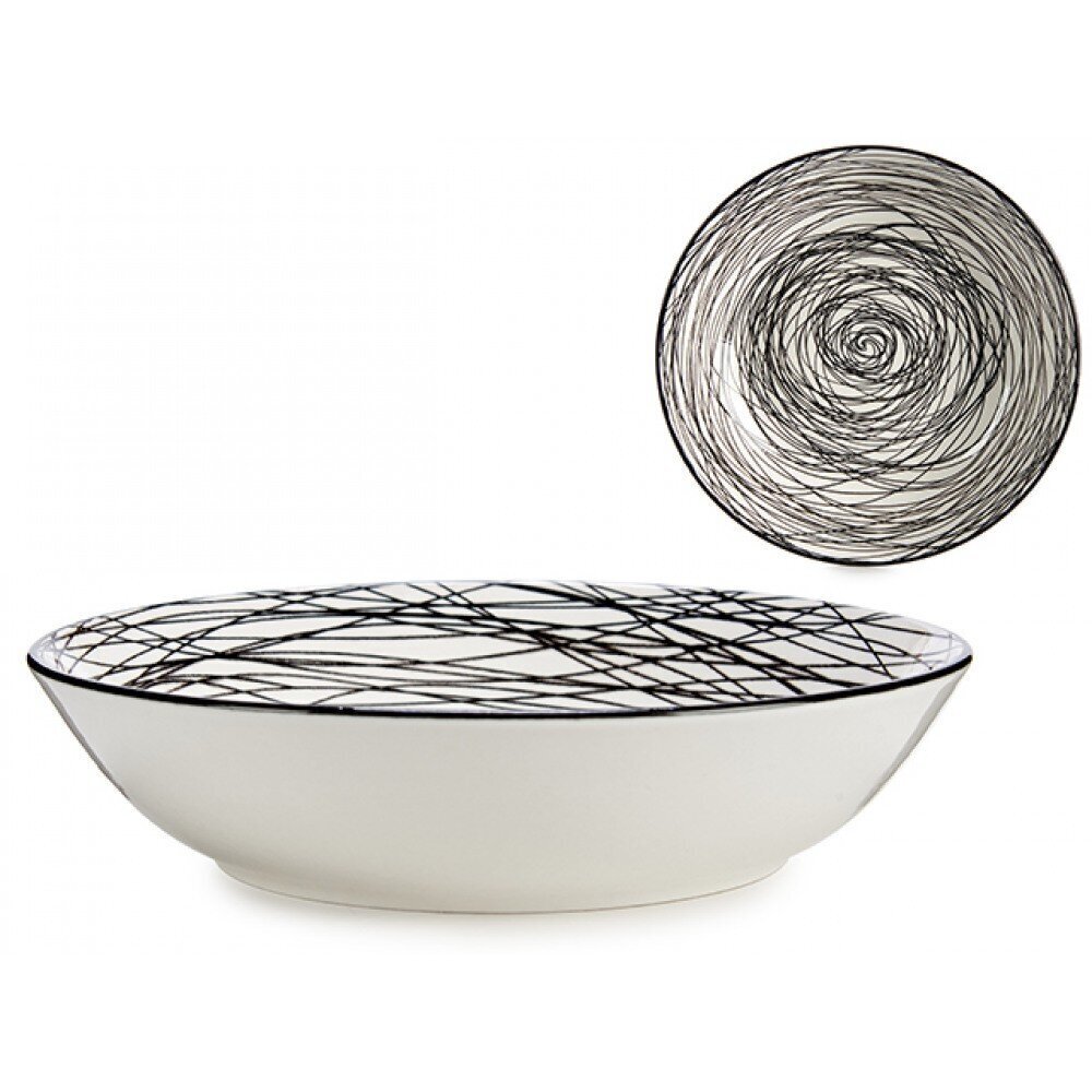 Arte Regal porcelianinė sriubos lėkštė Scribble, 20 cm kaina ir informacija | Indai, lėkštės, pietų servizai | pigu.lt