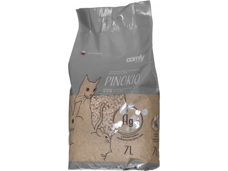 Medžio pjuvenų kraikas Pinokio Silver, 7 l kaina ir informacija | Kraikas katėms | pigu.lt