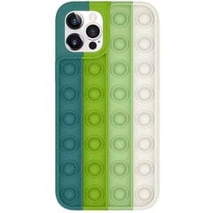 Fusion Pop it dėklas, skirtas Apple iPhone 12 Pro Max, žalias/baltas kaina ir informacija | Telefono dėklai | pigu.lt