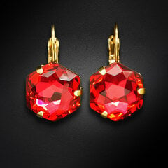 Серьги "Фантазия (Scarlet)" с кристаллами Swarovski™ цена и информация | Серьги | pigu.lt