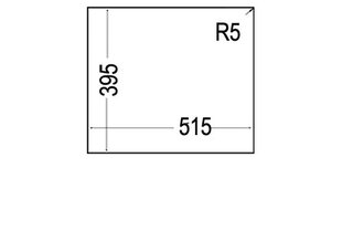 TEKA Раковина подвесная SQUARE 2B 560 TG черная цена и информация | Раковины на кухню | pigu.lt