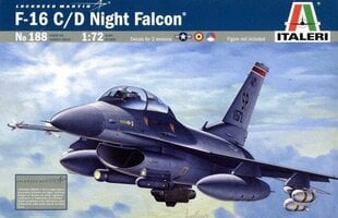 Sudedamas lėktuvo modelis Italeri F-16 C/D Night Falcon kaina ir informacija | Konstruktoriai ir kaladėlės | pigu.lt