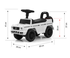 Paspiriamas automobilis Milly Mally Mercedes G350d, balta kaina ir informacija | Žaislai kūdikiams | pigu.lt