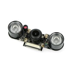5 Mpx Pi Supply Night Vision Fisheye fotoaparatas, skirtas Raspberry Pi kaina ir informacija | Atviro kodo elektronika | pigu.lt