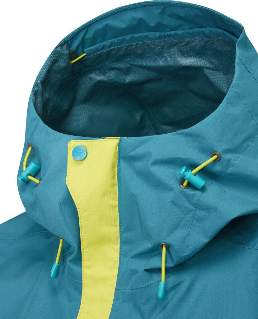 Striukė moterims Rab Downpour Eco Jacket, geltona/žalia kaina ir informacija | Striukės moterims | pigu.lt