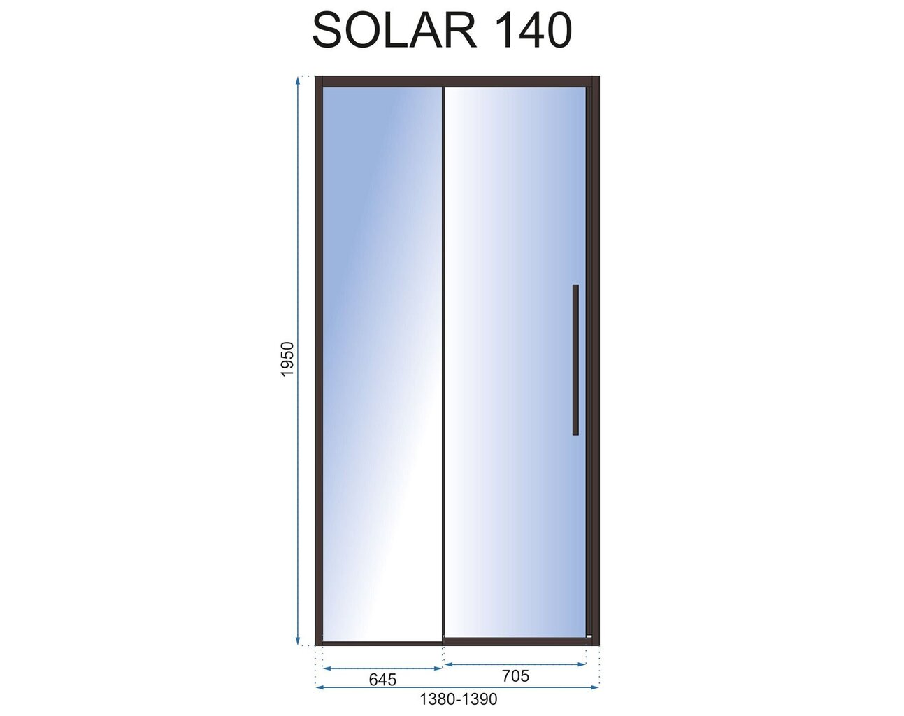 Dušo durys REA Solar Black Mat kaina ir informacija | Dušo durys ir sienelės | pigu.lt