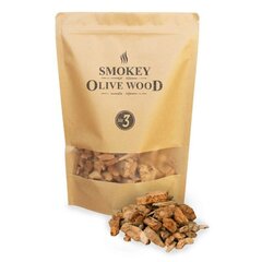 Щепа дерева для копчения Smokey Olive Wood, оливковое дерево, № 3, 1,7 л цена и информация | Коптильни, аксессуары | pigu.lt