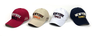 Unisex кепка be Snazzy New York Times, белый цвет цена и информация | Мужские шарфы, шапки, перчатки | pigu.lt