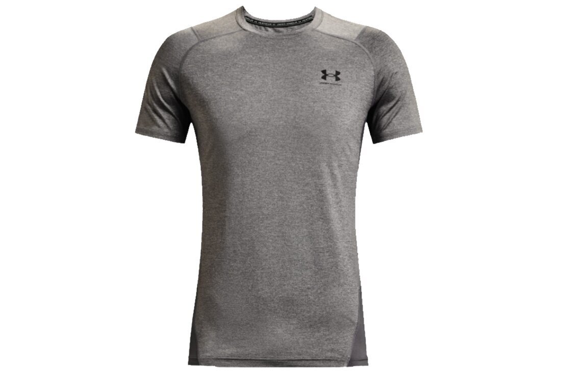 Marškinėliai vyrams Under Armor Heatgear Armor Fitted Short Sleeve M 1361683090, pilki kaina ir informacija | Vyriški marškinėliai | pigu.lt