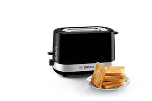 Bosch Toaster TAT7403 Power 800 W, Number of slots 2, Housing material Plastic, Black цена и информация | Bosch Бытовая техника и электроника | pigu.lt