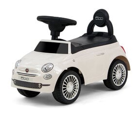 Vienvietis elektromobilis vaikams Fiat 500, baltas kaina ir informacija | Elektromobiliai vaikams | pigu.lt