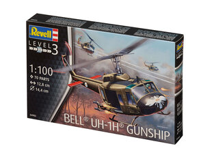 Klijuojamas sraigtasparnio modelis Revell Bell UH-1H Gunship 1:100, 70 d. kaina ir informacija | Konstruktoriai ir kaladėlės | pigu.lt