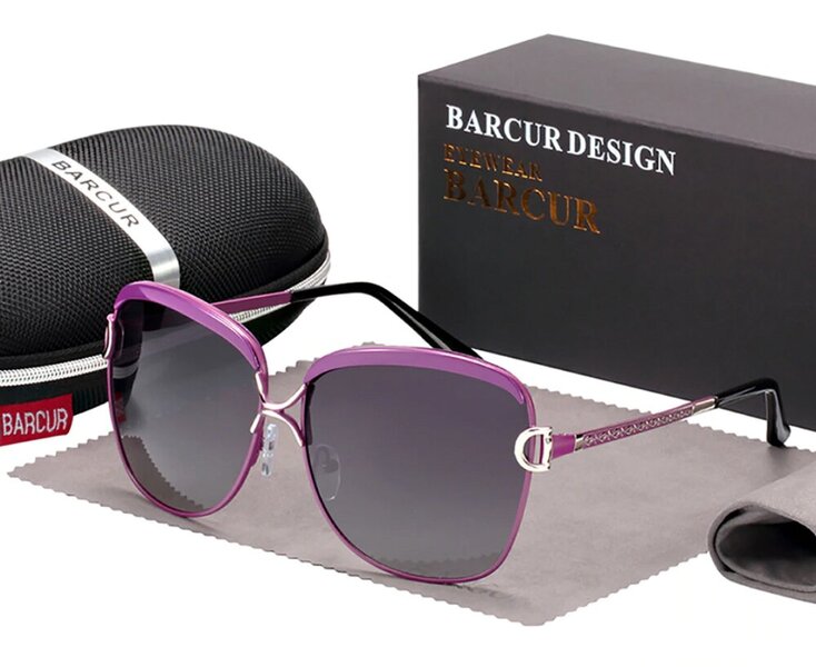 Poliarizuoti akiniai nuo saulės moterims Barcur, violetiniai kaina | pigu.lt