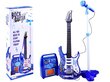 Elektrinė gitara su mikrofonu, mėlyna цена и информация | Lavinamieji žaislai | pigu.lt