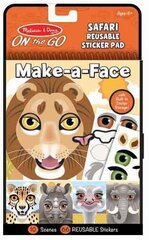 Daugkartinių lipdukų rinkinys Melissa & Doug Make a Face Safaris kaina ir informacija | Lavinamieji žaislai | pigu.lt