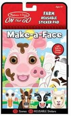 Daugkartinių lipdukų rinkinys Melissa & Doug Make a Face "Ūkis" цена и информация | Развивающие игрушки | pigu.lt