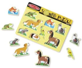 Деревянная головоломка со звуками Melissa & Doug, Домашние питомцы цена и информация | Игрушки для малышей | pigu.lt