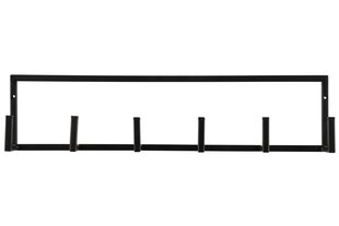 Drabužių kabykla 4Living 6 hooks, juoda kaina ir informacija | Drabužių kabyklos | pigu.lt