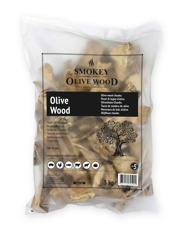 Medžio gabaliukai rūkymui Smokey Olive Wood Alyvmedis, No.5 1.5 kg kaina ir informacija | Rūkyklos, priedai | pigu.lt