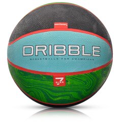 Krepšinio kamuolys Meteor Dribble, 7 dydis, mėlynas/žalias kaina ir informacija | Krepšinio kamuoliai | pigu.lt