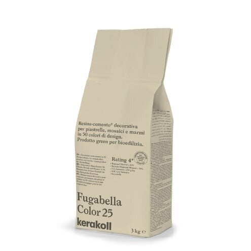 Cementinis glaistas plytelių siūlių tarpams Kerakoll Fugabella Color 25, 3kg kaina ir informacija | Klijai | pigu.lt