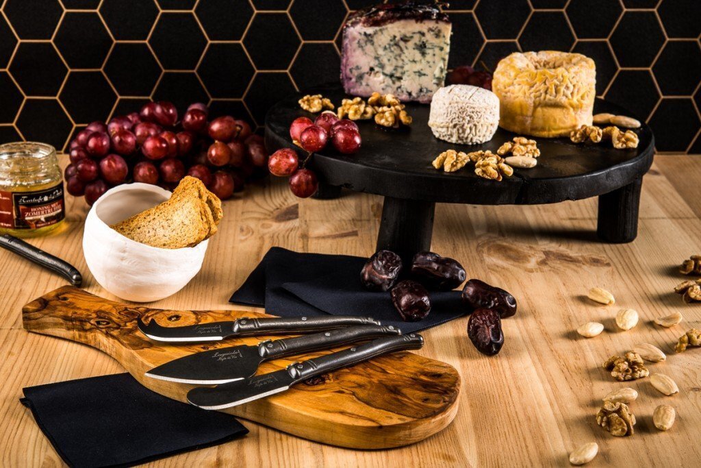 Sūrio peilių rinkinys Lagiuole Style De Vie, 3 vnt., Black Stonewash kaina ir informacija | Peiliai ir jų priedai | pigu.lt