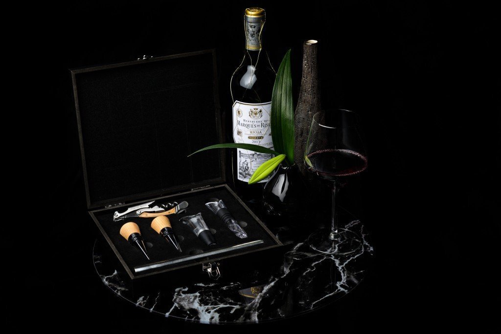 Vyno mylėtojų aksesuarų rinkinys su dėžute Laguiole Luxury line by Style De Vie, 6 vnt kaina ir informacija | Virtuvės įrankiai | pigu.lt