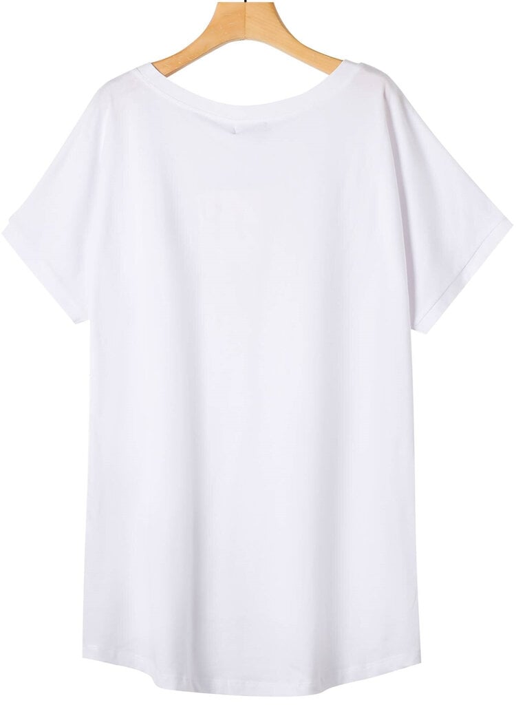 Marškinėliai moterims Glo Story, balti цена и информация | Marškinėliai moterims | pigu.lt