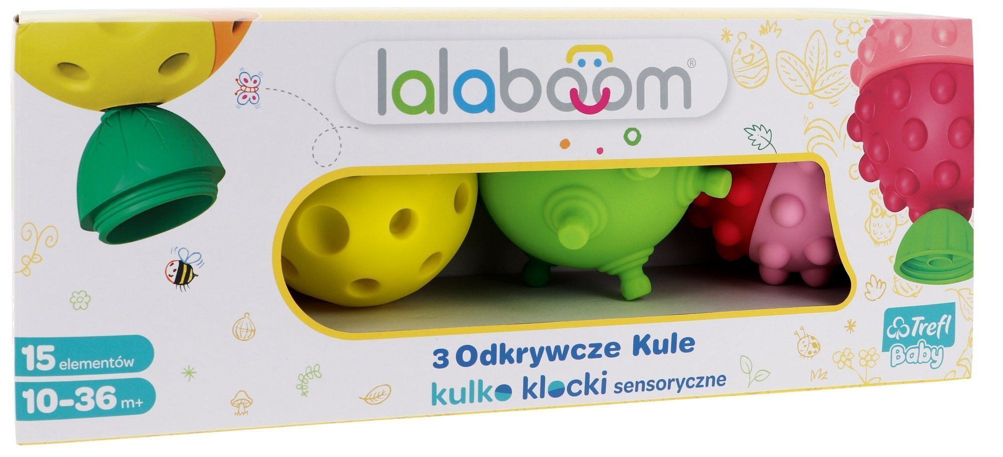Tiriamieji sensoriniai kamuoliukai Trefl Lalaboom 61360 kaina ir informacija | Žaislai kūdikiams | pigu.lt