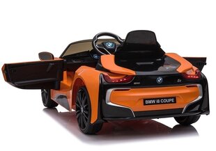 Vienvietis elektromobilis "BMW I8", oranžinis kaina ir informacija | Elektromobiliai vaikams | pigu.lt