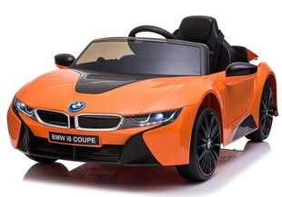 Vienvietis elektromobilis "BMW I8", oranžinis kaina ir informacija | Elektromobiliai vaikams | pigu.lt